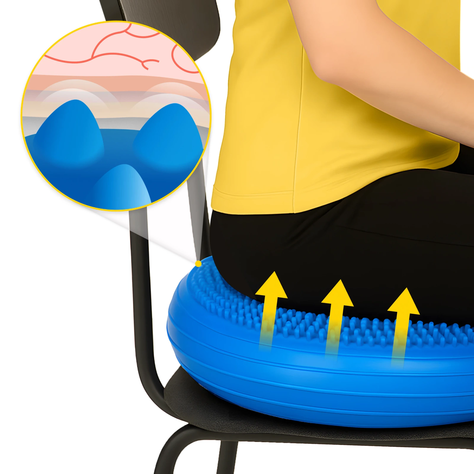 duza poduszka sensomotoryczna do cwiczen i siedzenia