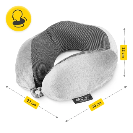 Patkó alakú utazópárna, szürke