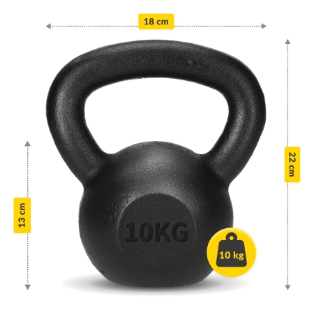 Öntöttvas kettlebell, 10 kg