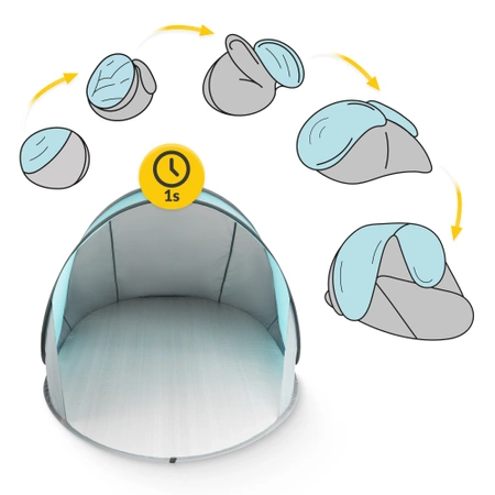 Összecsukható strandsátor, szürke