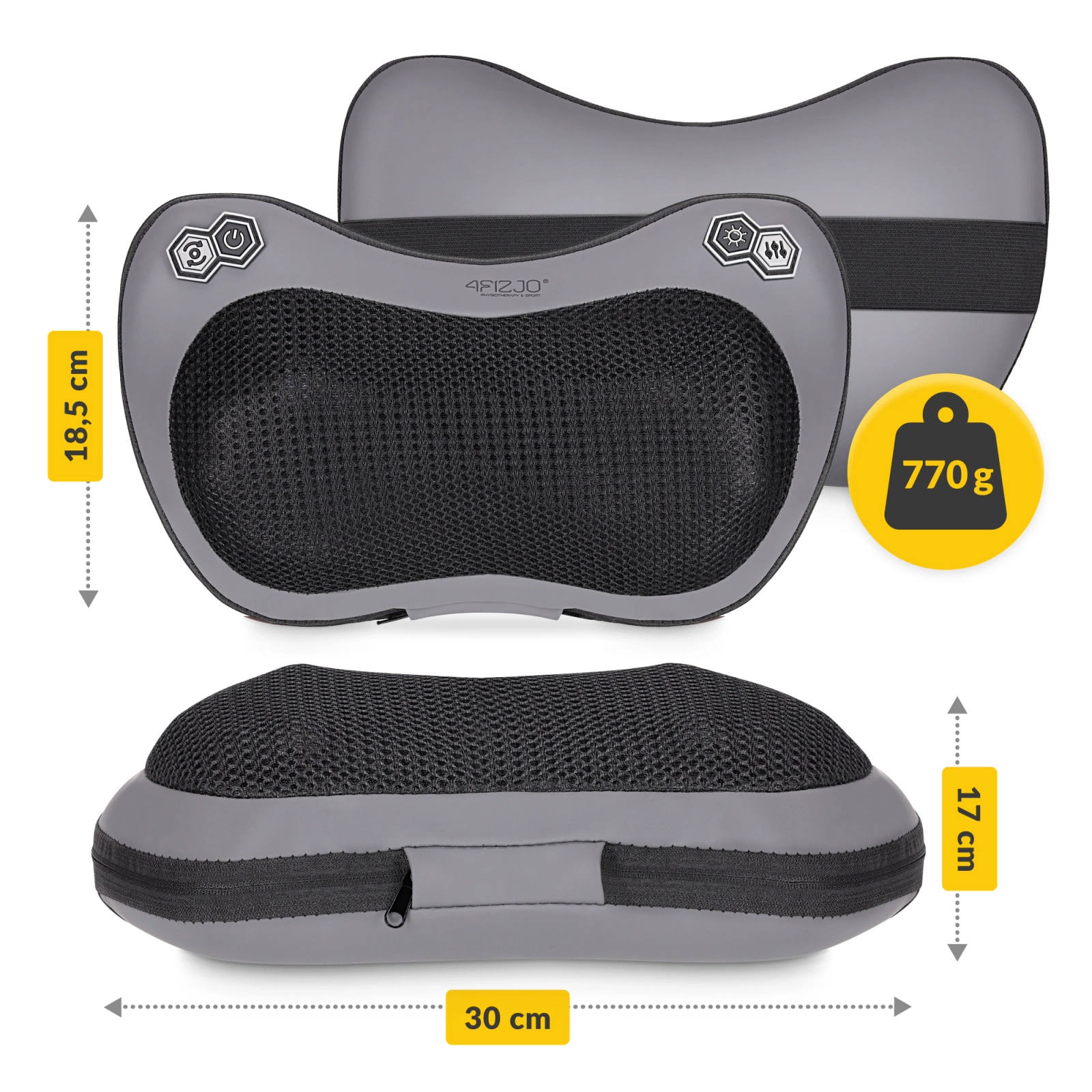 masazer shiatsu poduszka masujaca kark plecy ramiona nogi stopy do karku