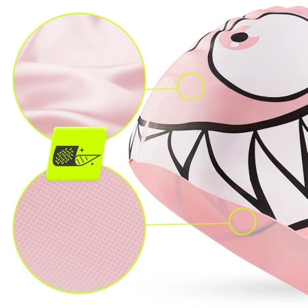 TSUNAMI gyerek úszósapka, cápa mintás, rózsaszín