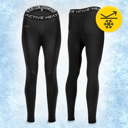 Unisex termikus alsóruha - fekete szett, póló + nadrág, XXL méret