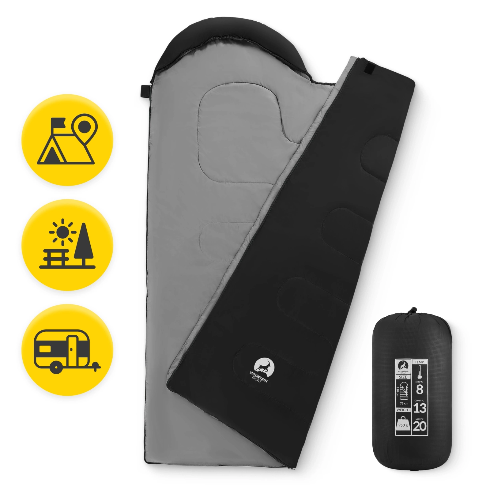 spiwor turystyczny mumia z torba