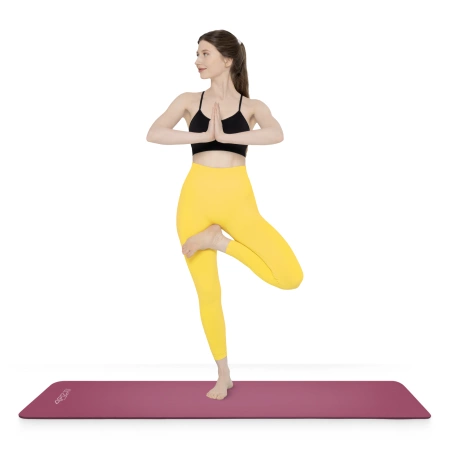 NBR torna- és jógaszőnyeg, 180 × 60 × 1,5 cm, bordó