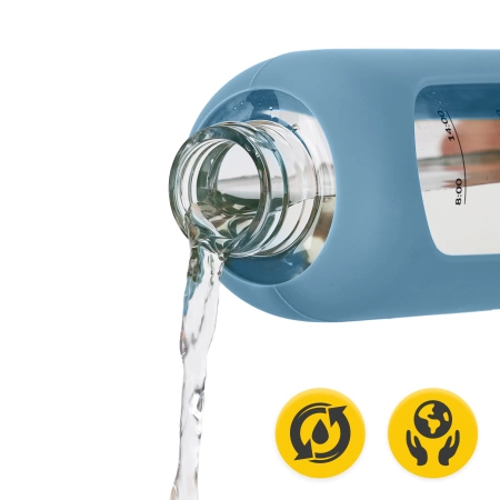 Üvegkulacs, 750 ml, kék