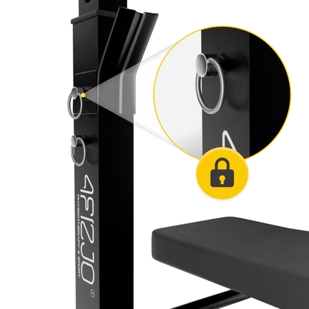 PRO+ állvánnyal rendelkező állítható fekvenyomó pad