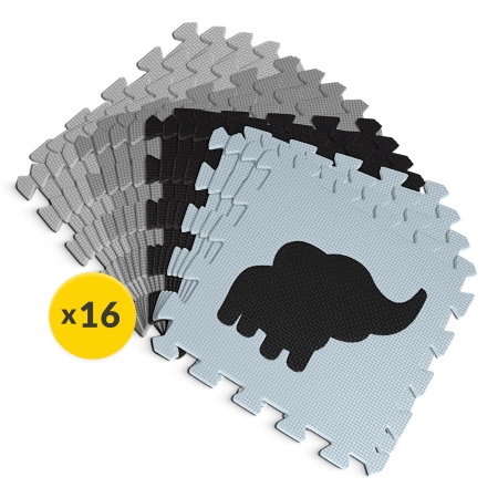 Oktató puzzle szőnyeg gyerekeknek, 150 x 150 cm, fehér