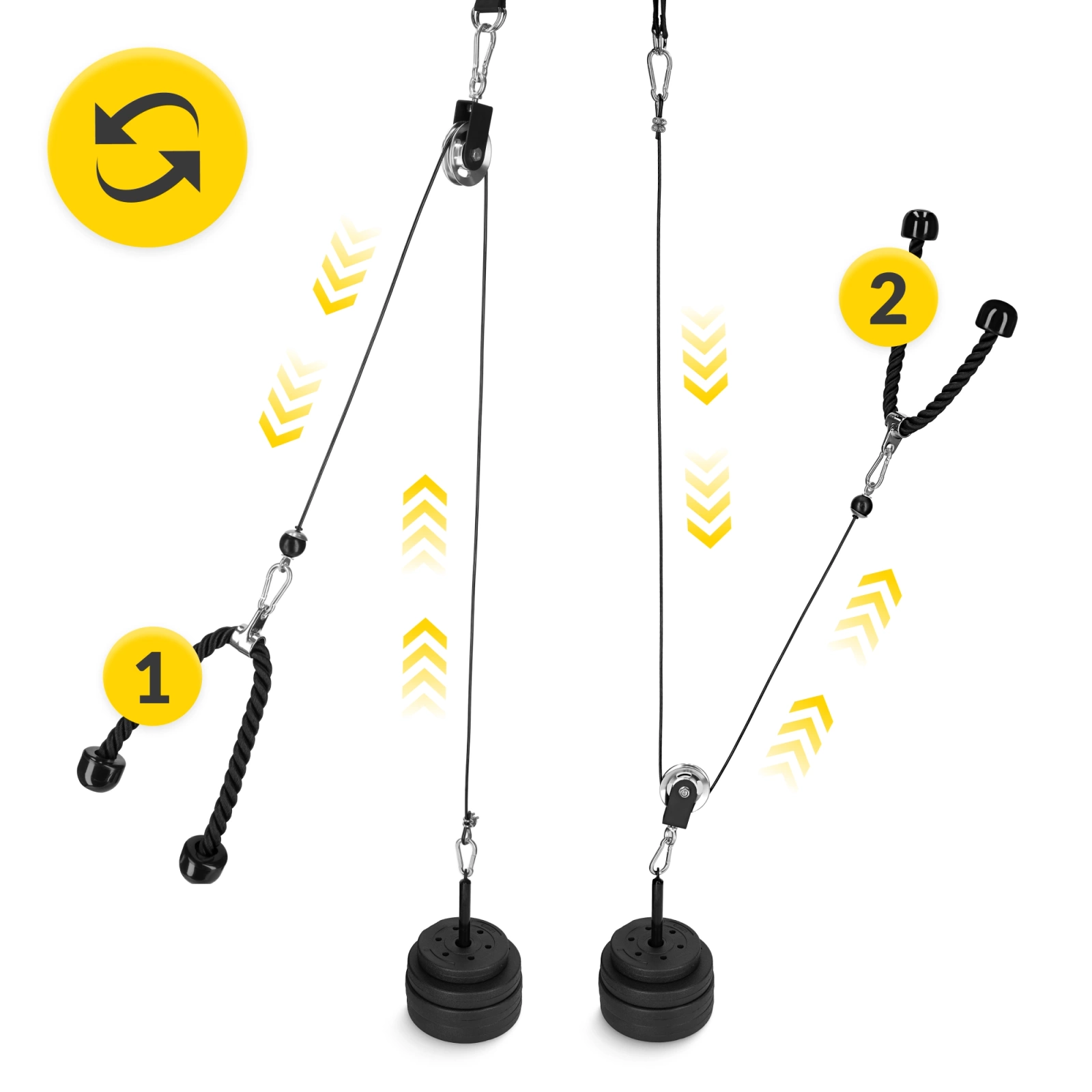 wyciag gorny i dolny zestaw 100kg domowa silownia trening silowy uchwyt do sufitu i sciany