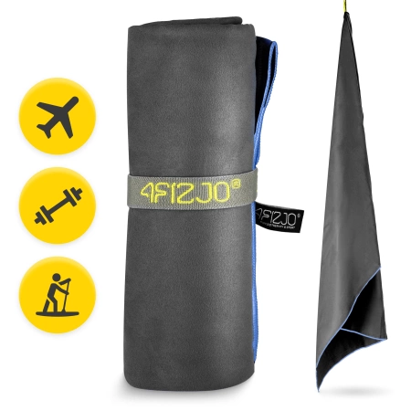 Gyorsan száradó mikroszálas törölköző, 180 x 100 cm szürke