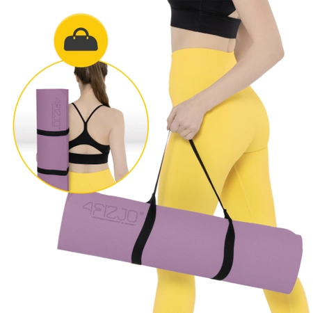 TPE csúszásgátló jóga- és edzőszőnyeg, 1 cm, lila