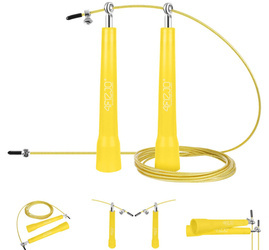 STANDARD+ fém csapággyal ellátott ugrálókötél, sárga