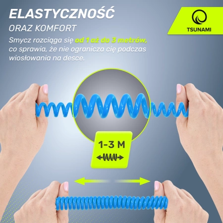 TSUNAMI leash SUP deszkához, kék