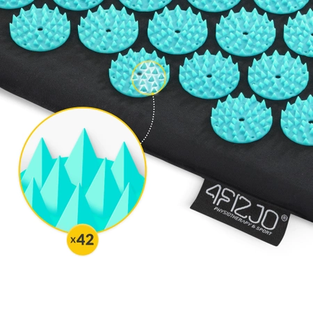 Párnával ellátott klasszikus akupresszúrás szőnyeg, kék