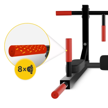 Falra szerelhető, 2 az 1-ben húzódzkodó rúd