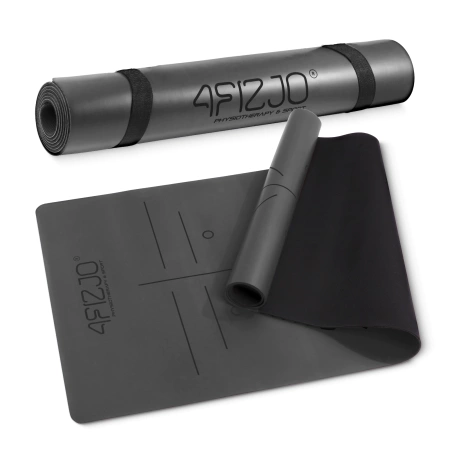 4 mm-es fekete csúszásgátló jóga- és tornaszőnyeg