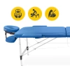 Alumínium masszázságy, 60 cm, kék