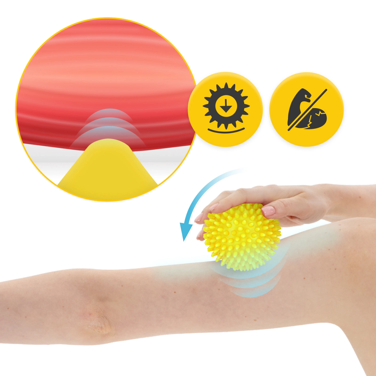 Yellow Spike ball 10 cm