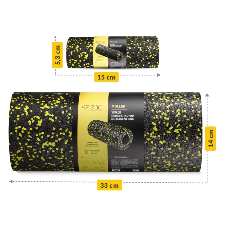 EPP masszázshenger és golyó készlet, 6 db, sárga