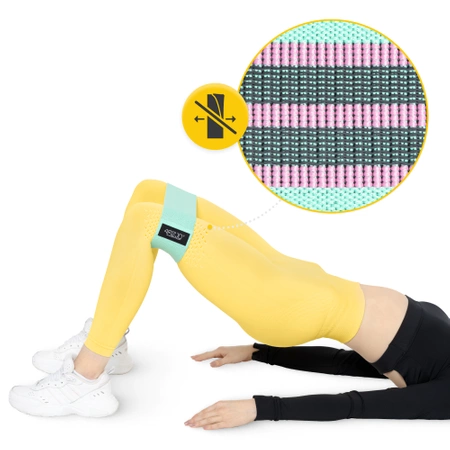 HIP BAND textil erősítő gumiszalag szett, 3 db