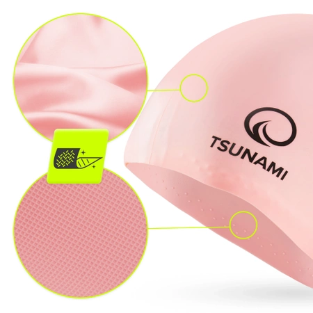 TSUNAMI unisex úszósapka, rózsaszín