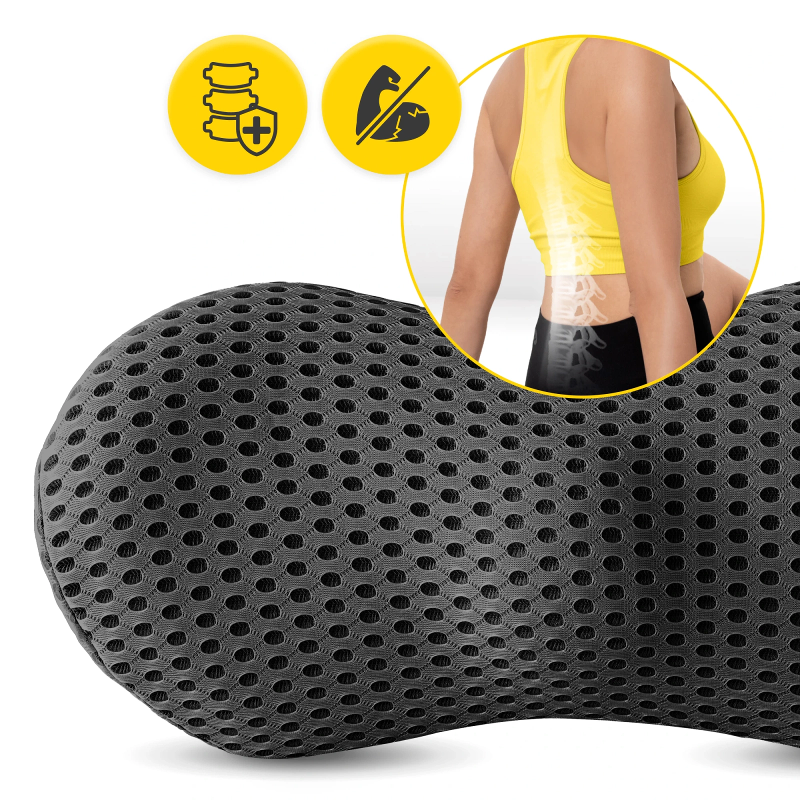 poduszka ortopedyczna na plecy z pianki memory