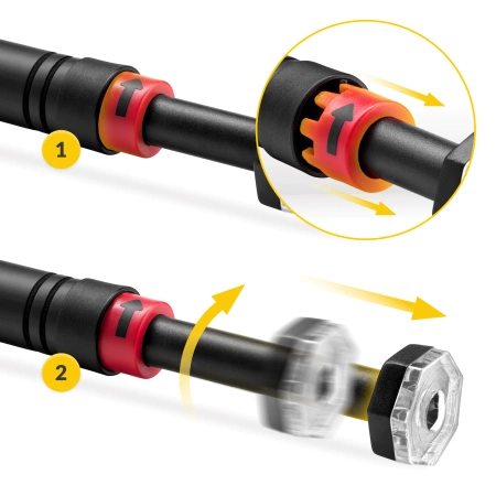 Feszítőrúdas húzódzkodó rúd, piros