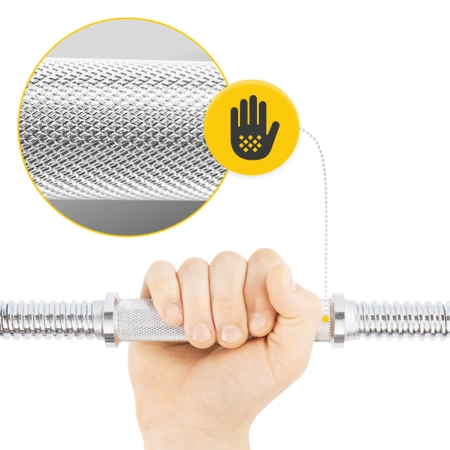 Rögzítőgyűrűvel ellátott rövid súlyzórúd, 2 db, 48 cm