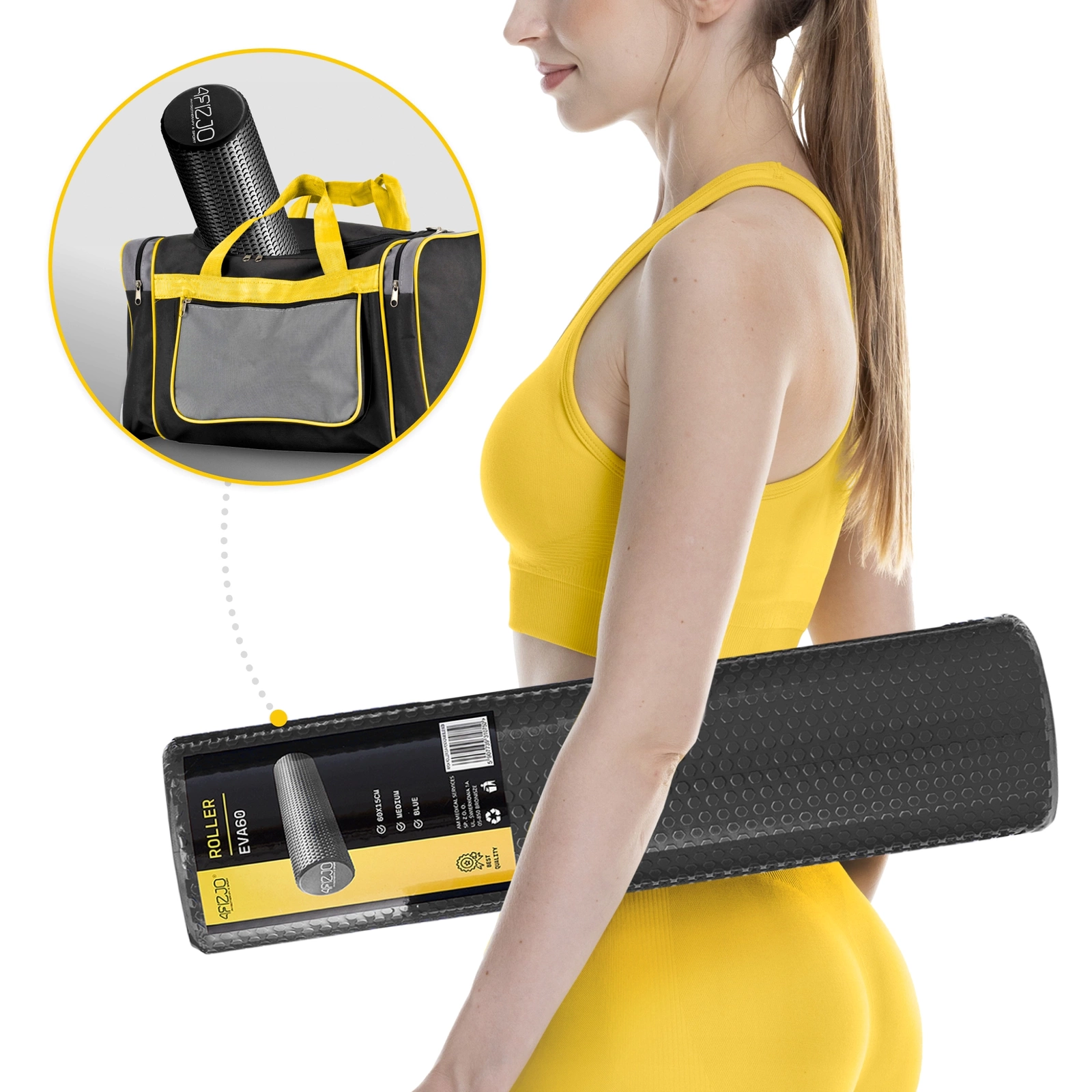 Roller do masażu z mini wypustkami Pentagram