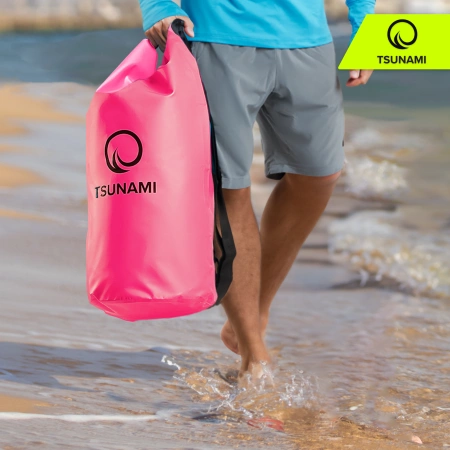 TSUNAMI vízálló zsák, 30 l, rózsaszín