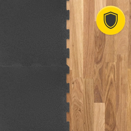 Gumi védőmatrac a padlóhoz, 4 darab, 48,5 x 48,5 x 1,5 cm