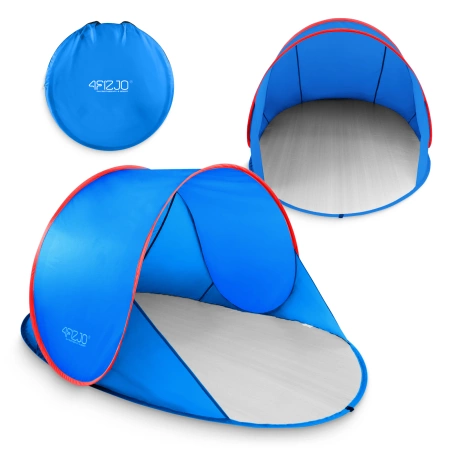 Összecsukható strandsátor, kék-piros