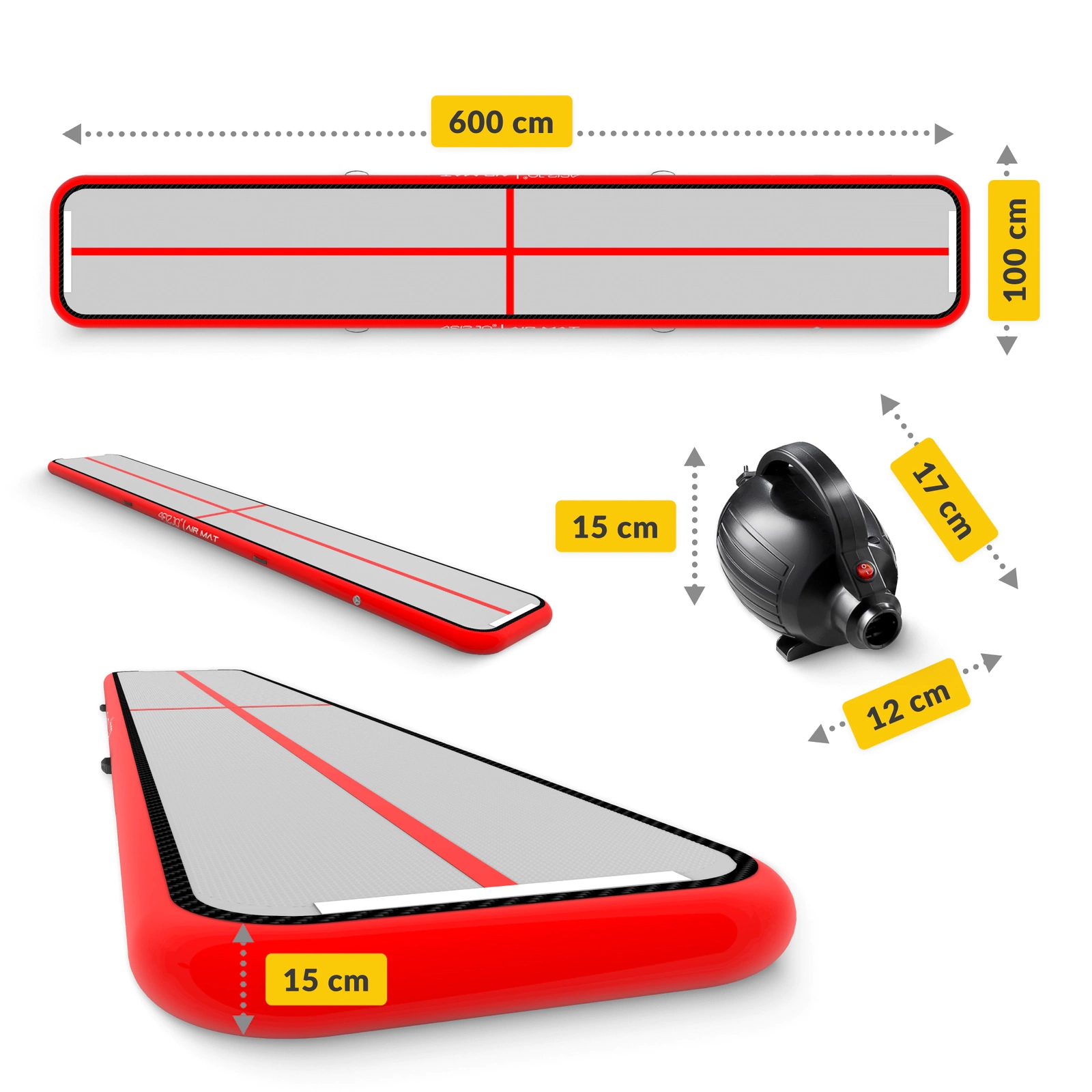 sciezka gimnastyczna akrobatyczna z pompka