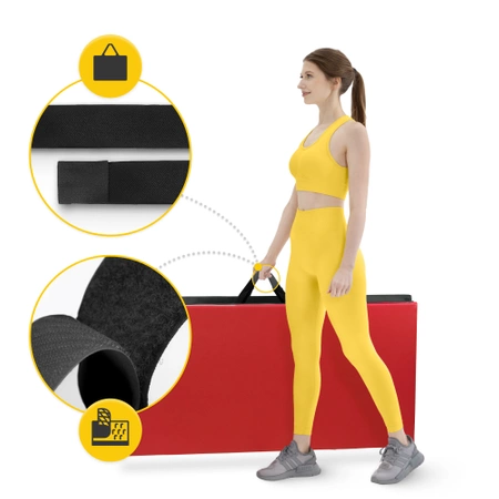 Összecsukható tornaszőnyeg, XL, sokszínű