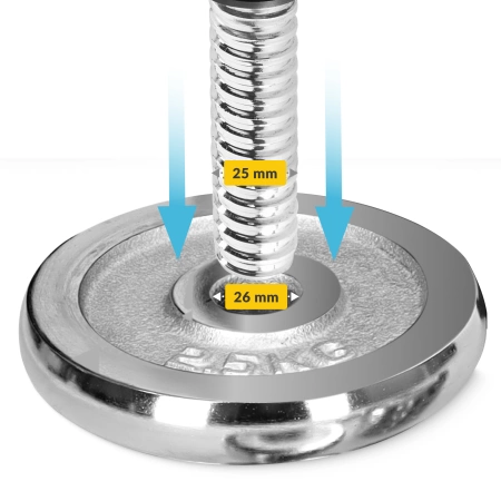 Bőröndöt tartalmazó acél súlyzókészlet, 20 kg