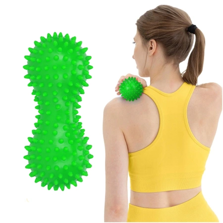 Dupla masszázslabda, zöld