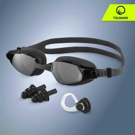 TSUNAMI úszószemüveg fekete