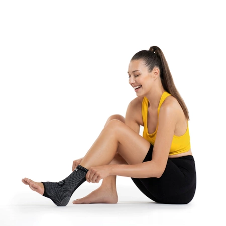 Rugalmas bokaszorító, L, szürke