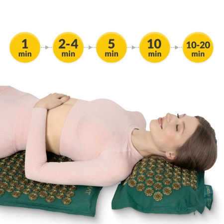 ECO akupresszúrás matrac hajdina és kókusz töltettel, zöld