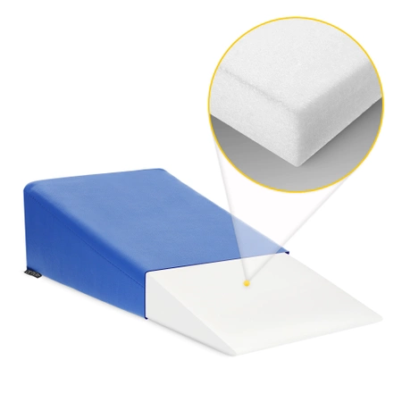 Háromszög alakú rehabilitációs ékpárna, kék