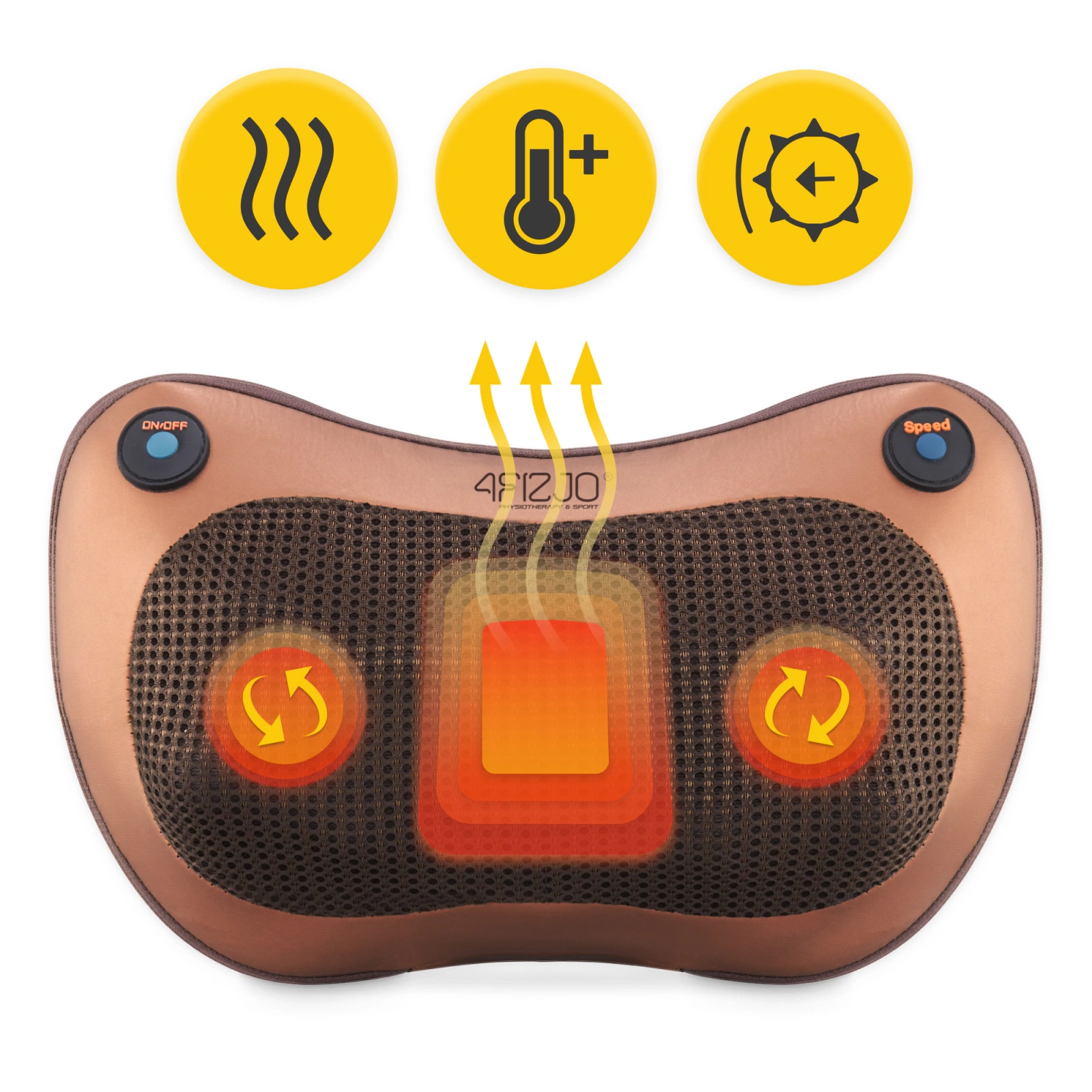 masazer shiatsu poduszka masujaca kark plecy ramiona nogi stopy do karku