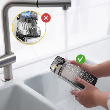 Gyerek kulacs, motivációs minta, 0,5 L, szürke