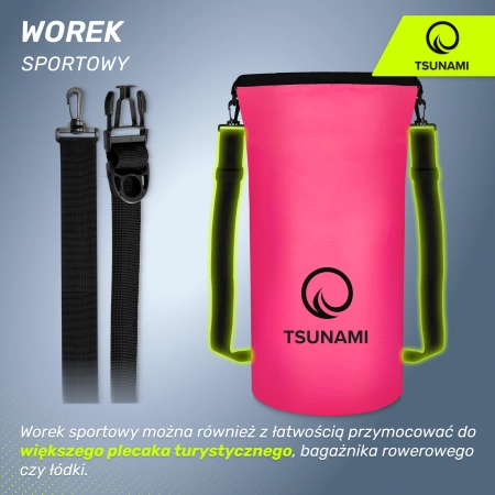 TSUNAMI vízálló zsák, 30 l, rózsaszín