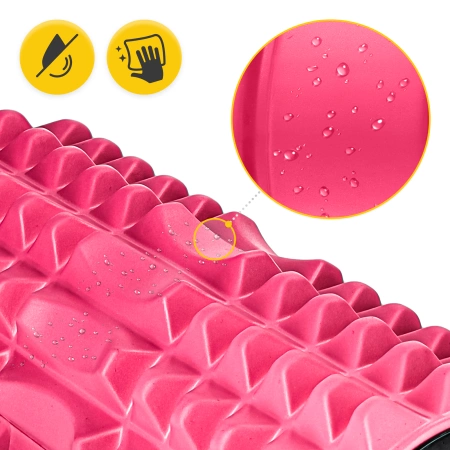 EVA habtüskés masszázshenger, 33 cm, rózsaszín