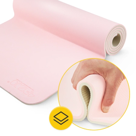 TPE csúszásgátló jóga- és edzőszőnyeg, 1 cm, rózsaszín