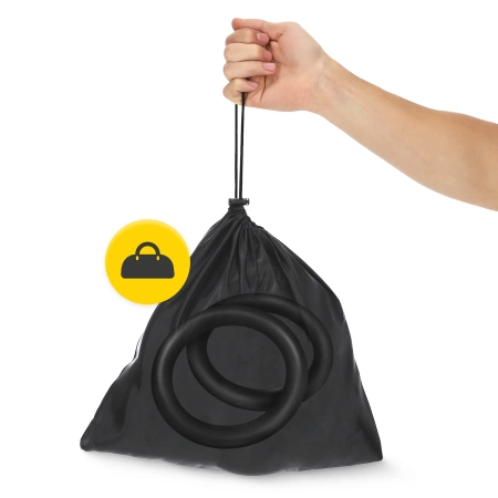 Gymnastic gyűrűk húzódzkodáshoz ABS-ből, fekete és sárga színben