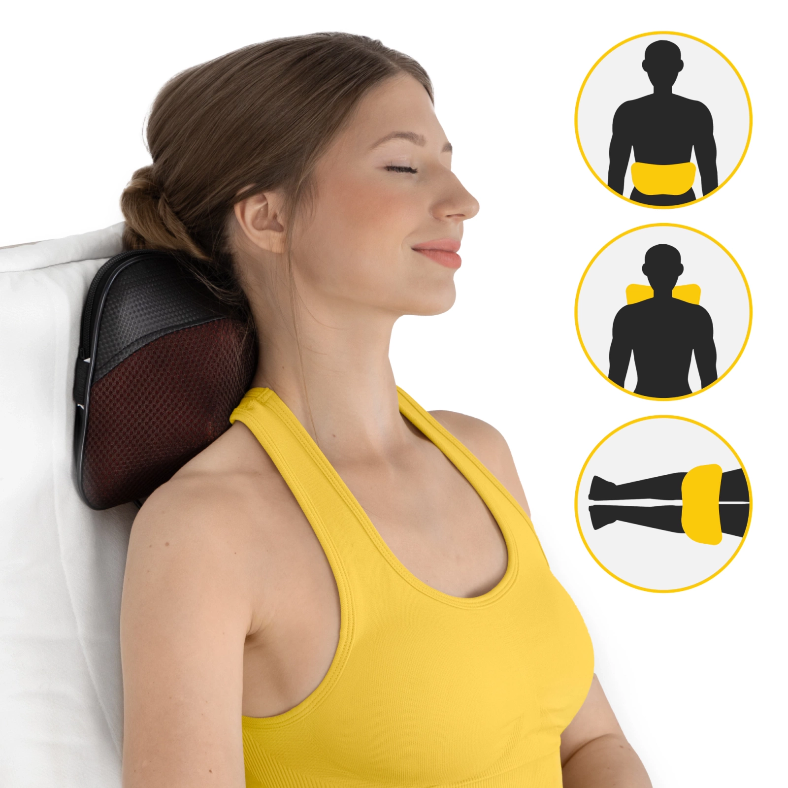 poduszka masujaca kark ramiona plecy shiatsu ultra+ masazer do karku ciala