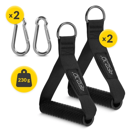 Gumírozott fogantyú csigás gépekhez, 2 db