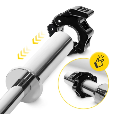 QR gyorskioldó bilincsek 25 mm-es nyakhoz, 2 db - fekete