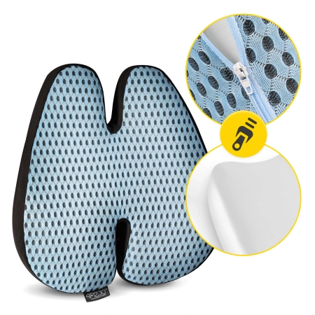 Ortopéd háttámasz párna, kék